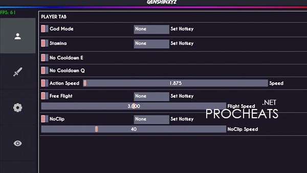 Чит Genshin XYZ для Genshin Impact v2.3