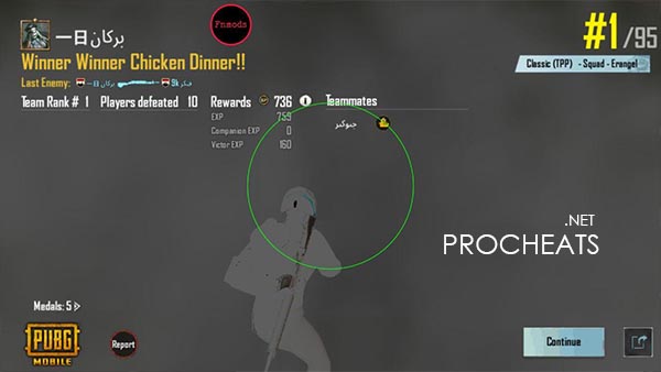 Чит Fnmods v1.2.0 для PUBG Mobile