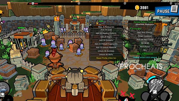 Чит для Zombie Rollerz: Pinball Heroes