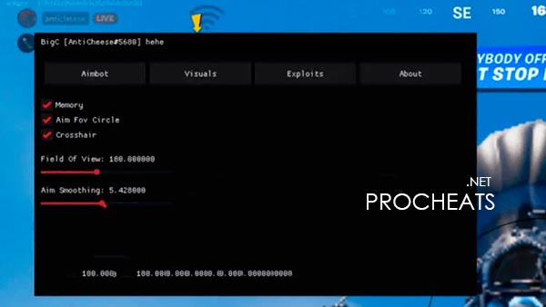 Чит BigC v1.0.5 (Internal) для Fortnite